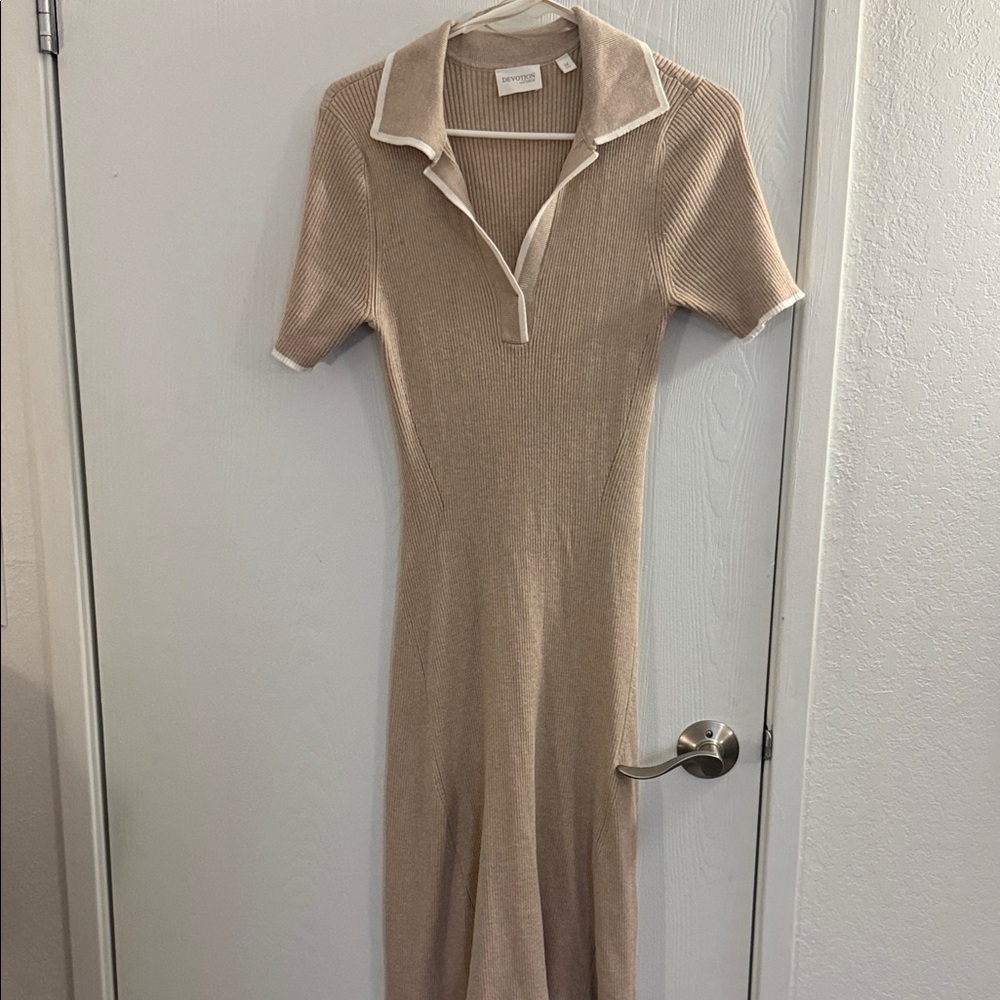 Cyrus Taupe Midi Dress